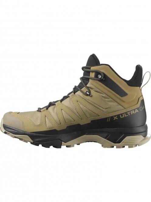Salomon Shoes X Ultra 4 Mid GTX férfi túrabakancs homok színben 4