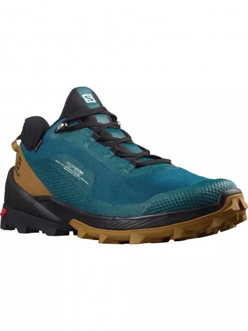 Salomon Cross Over Gtx férfi vízhatlan túracipő zöld színben 2