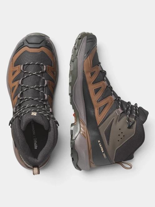 Salomon X Ultra 360 Mid Gtx férfi vízhatlan túrabakancs oliva színben 5