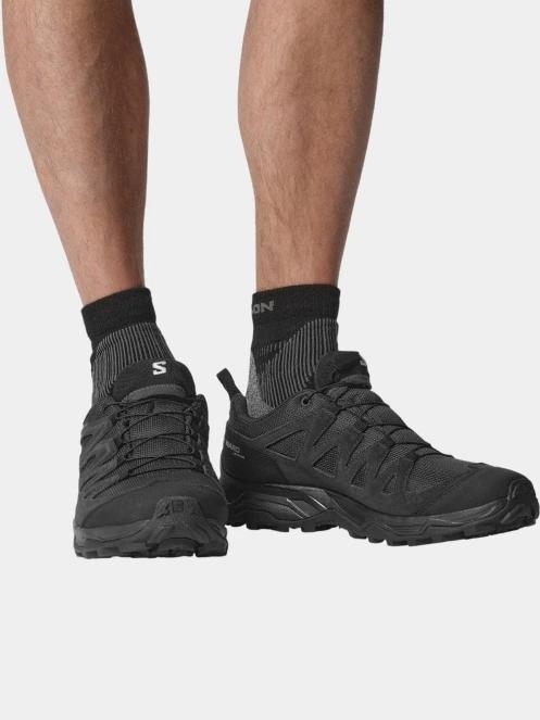 Salomon X Ward Leather Gtx férfi vízhatlan túracipő fekete színben 8
