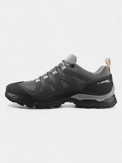 Salomon X Ward Leather Gtx W női vízhatlan túracipő szürke színben 3