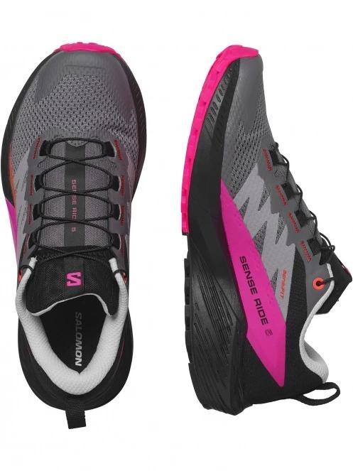 Salomon Sense Ride 5 W női terepfutó cipő fekete színben 5