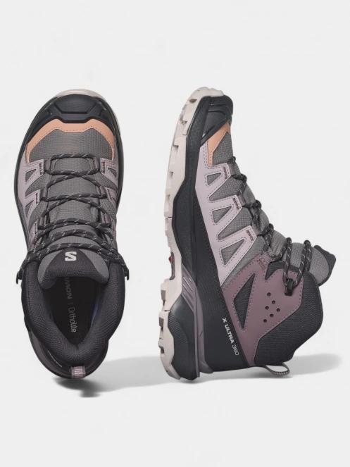 Salomon X Ultra 360 Mid Gore-Tex női túrabakancs lila színben 6