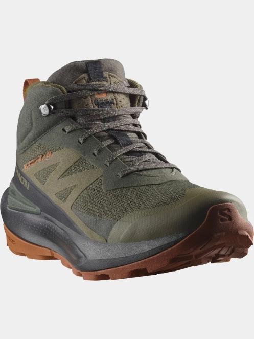Salomon Elixir Activ Mid Gore-Tex férfi túrabakancs oliva színben 2