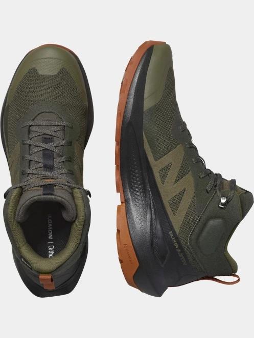 Salomon Elixir Activ Mid Gore-Tex férfi túrabakancs oliva színben 6