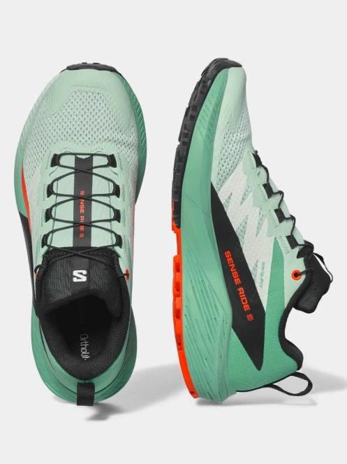 Salomon Sense Ride 5 W női terepfutó cipő zöld színben 4
