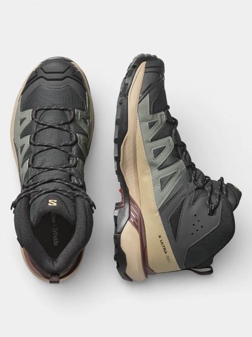 Salomon X Ultra 360 Mid GTX férfi túrabakancs oliva színben 5