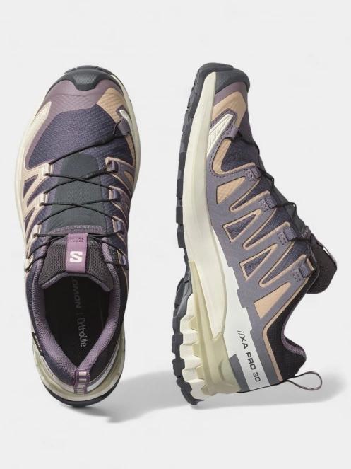 Salomon Xa Pro 3D V9 Gore-Tex női terepfutó cipő lila színben 6