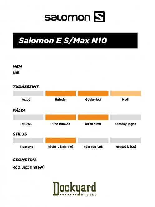 Salomon E S/Max N°10 Silv+M10 GW L80 női síléc szürke színben 8