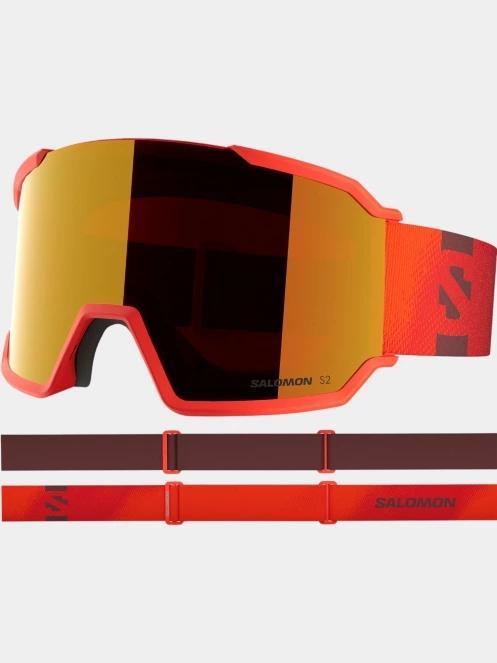 Salomon S/View 3 Ml síszemüveg piros színben 6