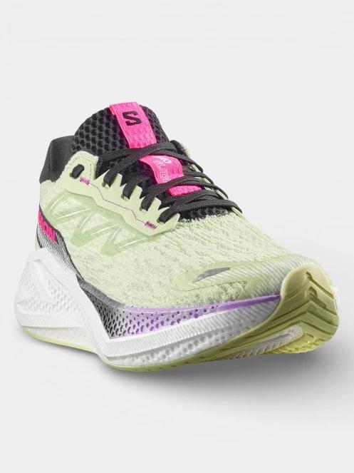 Salomon Aero Glide 4 W női aszfalt futócipő világoszöld színben 2