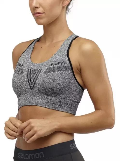 Salomon ELEVATE MOVE'ON BRA W női sportmelltartó szürke színben 2