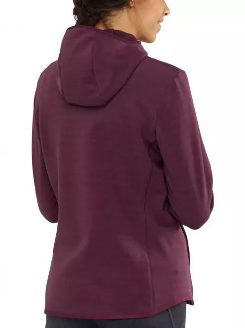 Salomon Radiant Hybrid Hoodie W női polár pulóver lila színben 3