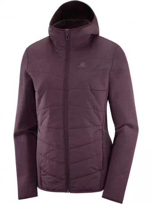 Salomon Radiant Hybrid Hoodie W női polár pulóver lila színben 4