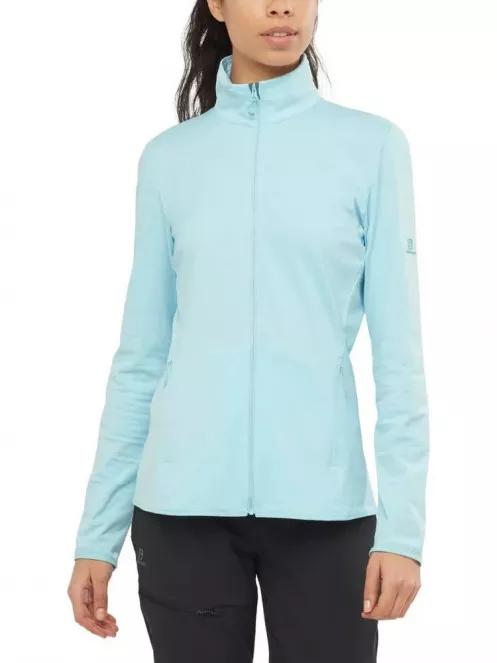 Salomon OUTRACK FULL ZIP MID W női polár pulóver világoskék színben 2