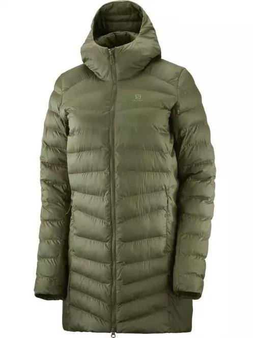 Salomon SIGHT STORM HOODIE W női utcai kabát zöld színben 5