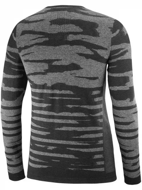 Salomon CAMO LS TEE M férfi hosszú ujjú sport póló fekete színben 5