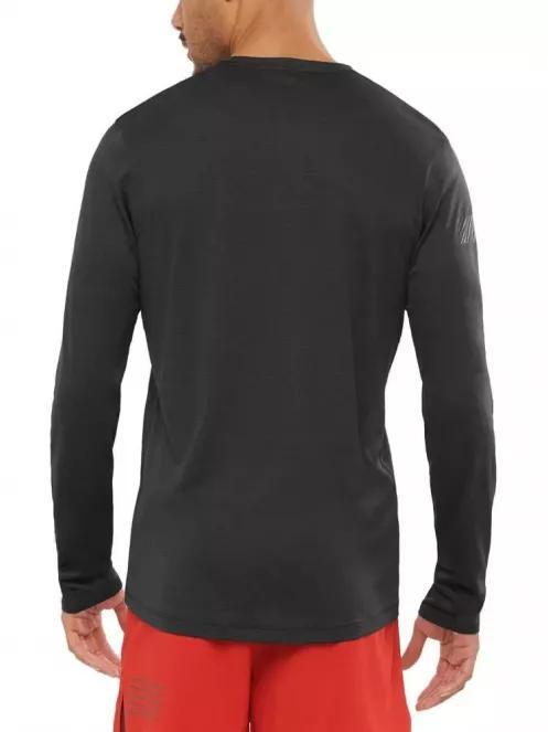 Salomon AGILE LS TEE M férfi hosszú ujjú sport póló fekete színben 3