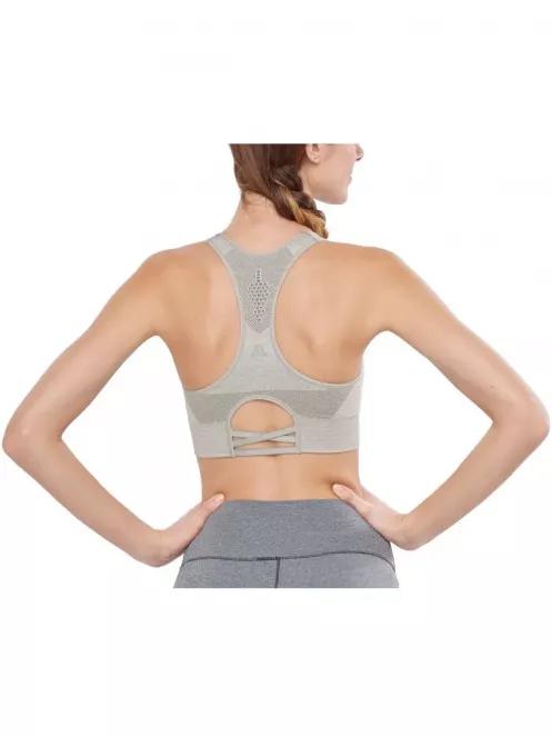 Salomon ELEVATE MOVE'ON BRA W női sportmelltartó szürke színben 3