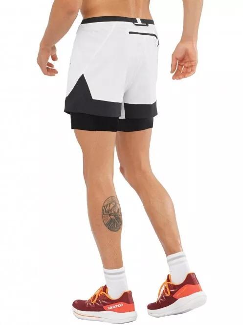 Salomon Cross 2In1 Shorts M férfi sport rövidnadrág fehér színben 3