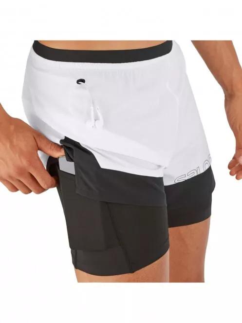 Salomon Cross 2In1 Shorts M férfi sport rövidnadrág fehér színben 4