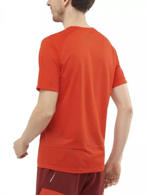 Salomon Cross Rebel Ss Tee M férfi rövid ujjú sport póló narancssárga színben 3