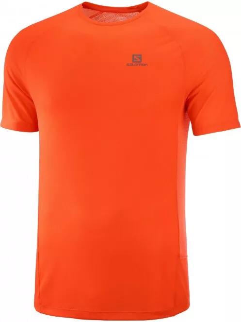 Salomon Cross Rebel Ss Tee M férfi rövid ujjú sport póló narancssárga színben 4