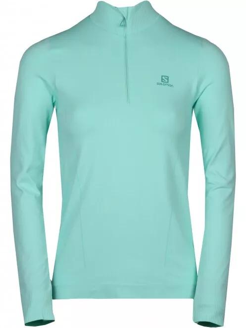 Salomon Comet Seamless Hz W női hosszú ujjú sport póló zöld színben 2