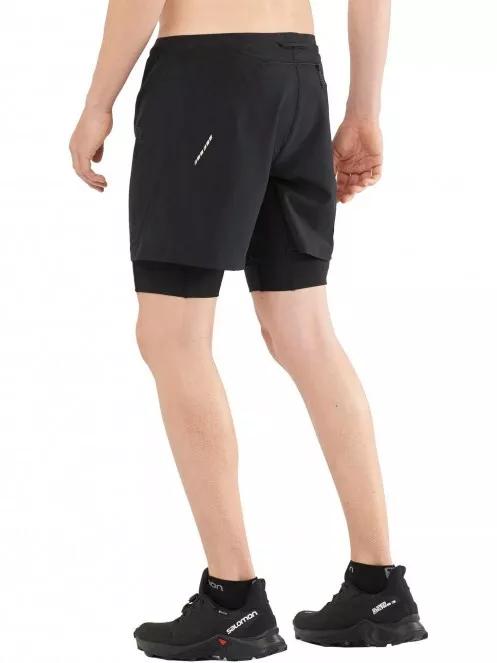 Salomon Cross Twinskin Shorts M férfi sport rövidnadrág fekete színben 3
