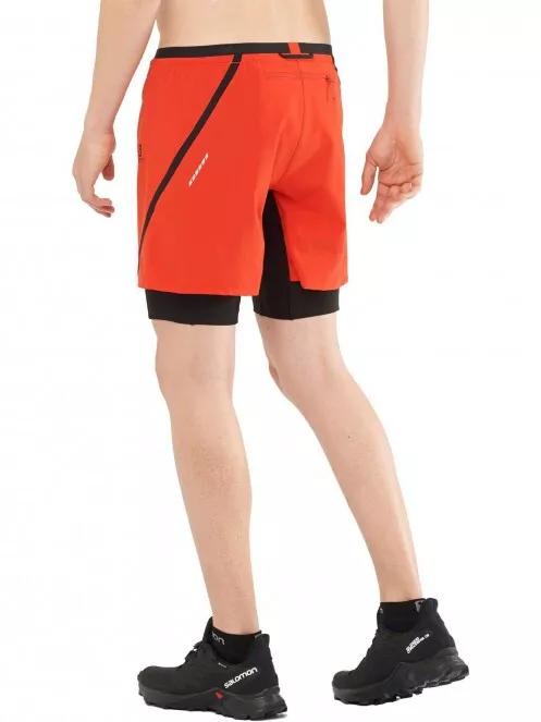 Salomon Cross Twinskin Shorts M férfi sport rövidnadrág piros színben 3