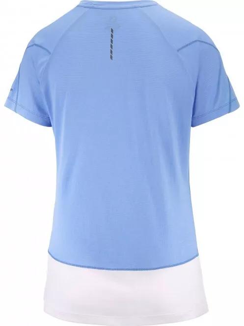 Salomon Cross Run Graphic Tee W női rövid ujjú sport póló világoskék színben 5