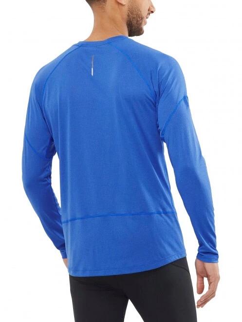 Salomon Cross Run Ls Tee M férfi hosszú ujjú sport póló kék színben 3