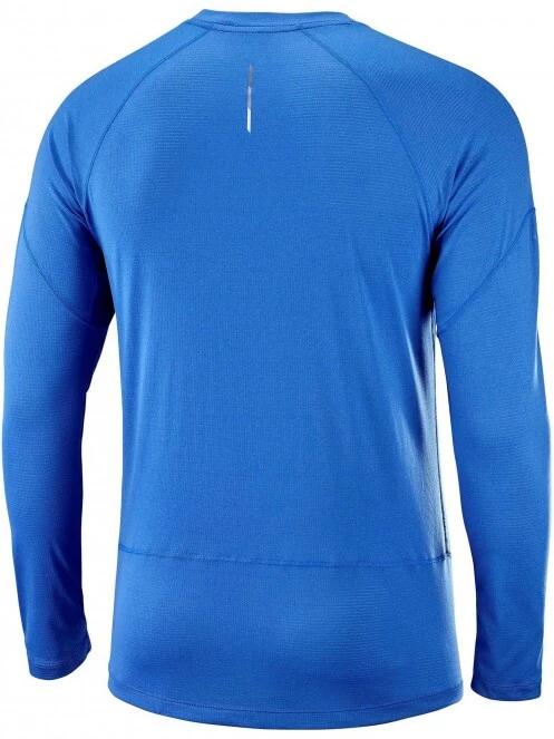 Salomon Cross Run Ls Tee M férfi hosszú ujjú sport póló kék színben 5