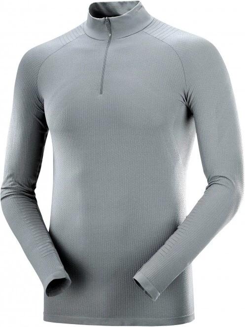 Salomon Sntial Seamless Hz Base M férfi aláöltöző felső szürke színben 4