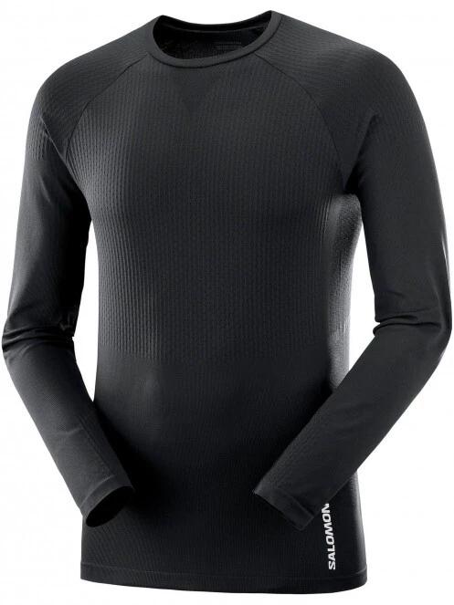 Salomon Sense Ls Tee M férfi hosszú ujjú sport póló fekete színben 4