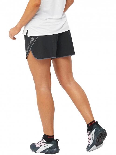 Salomon Sense Aero 5'' Short W női sport rövidnadrág fekete színben 3