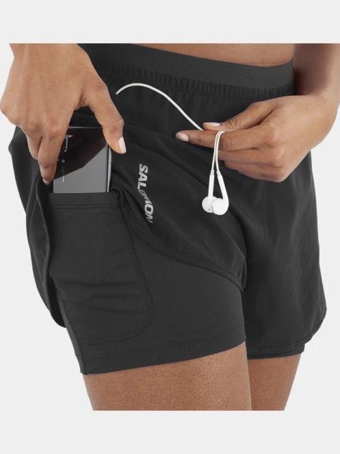 Salomon Cross 2In1 Shorts W női sport rövidnadrág fekete színben 4