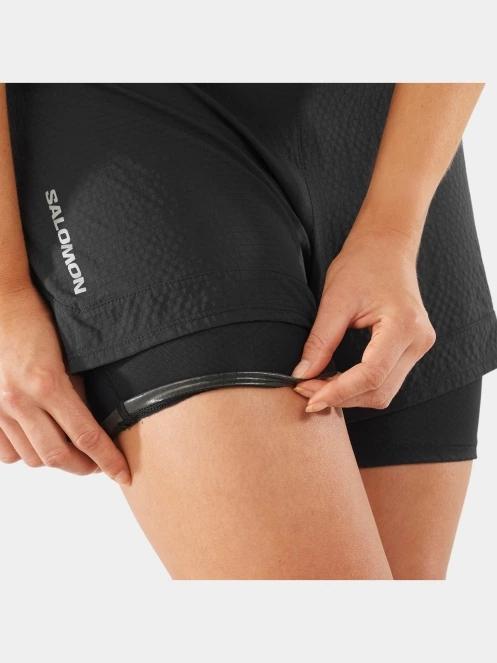 Salomon Sense Aero 2In1 Short W női sport rövidnadrág fekete színben 5