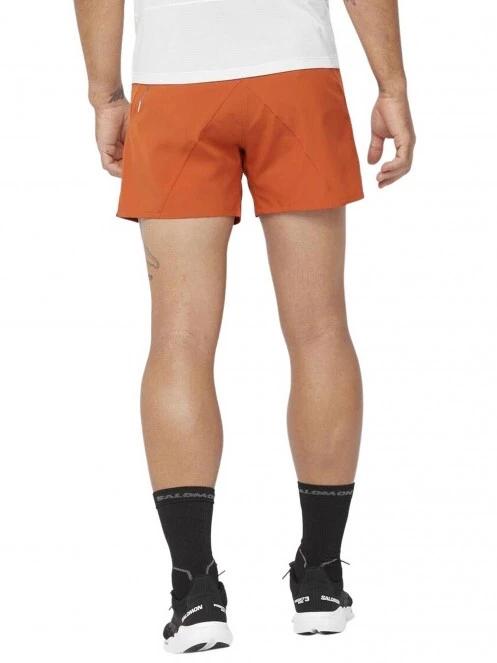 Salomon Cross 5'' Shorts férfi sport rövidnadrág narancssárga színben 3