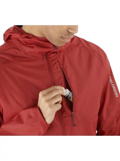 Salomon Bonatti Cross Fz Hoodie M férfi futódzseki piros színben 4