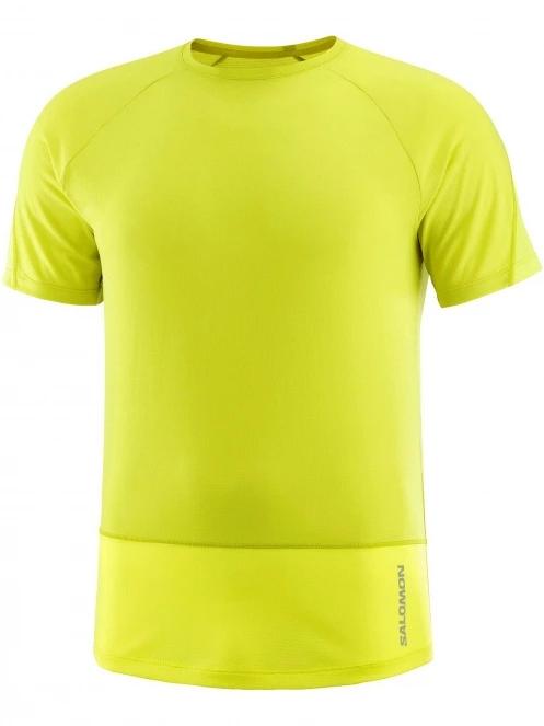 Salomon Cross Run Ss Tee M férfi rövid ujjú sport póló sárga színben 4