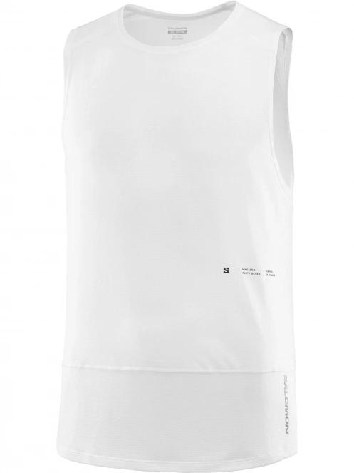 Salomon Cross Run Tank Gfx M férfi atléta fehér színben 4