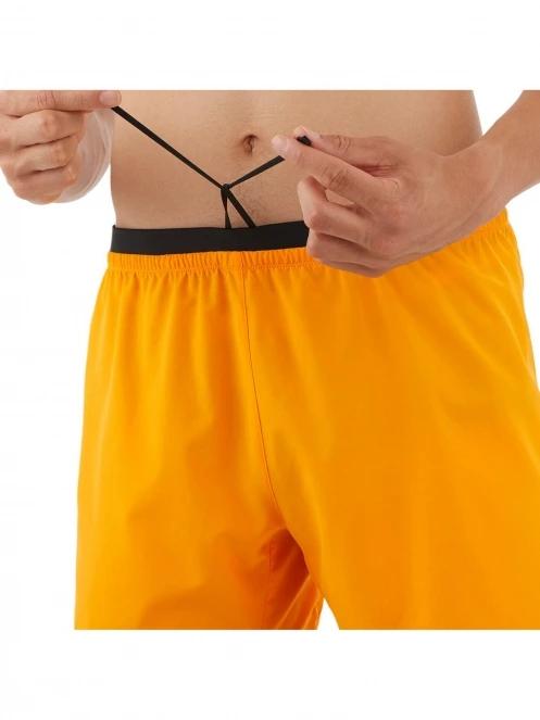 Salomon Cross 5'' Shorts No Lin M férfi sport rövidnadrág narancssárga színben 4