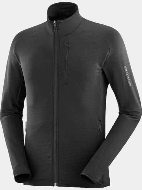 Salomon Essential Lt Warm Fz M férfi polár pulóver fekete színben 4
