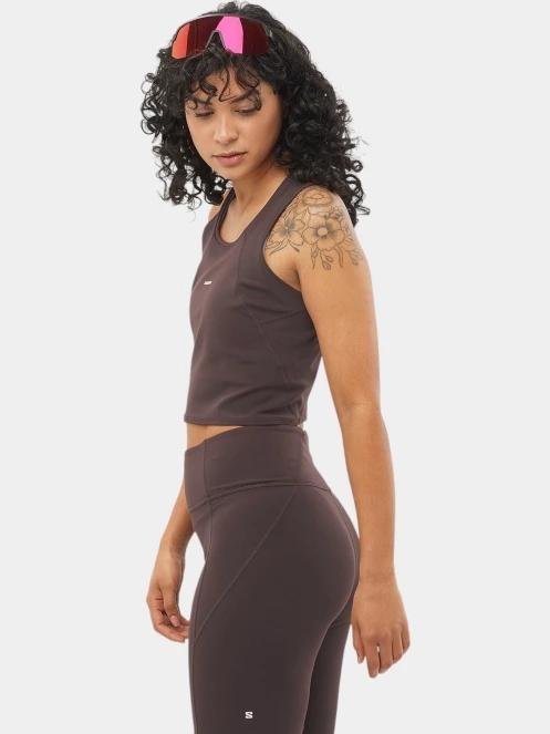 Salomon Shakeout Bliss női tank top barna színben 4