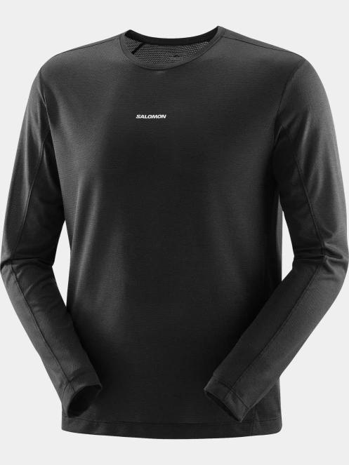 Salomon Shkout Core LS Tee M férfi hosszú ujjú sport póló fekete színben 5