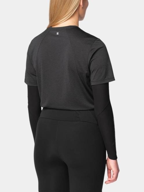 Salomon Shkout Core Ss Tee W női rövid ujjú sport póló fekete színben 3
