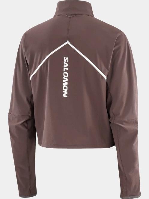 Salomon Sense Aero Hybrid Cropped női crop pulóver barna színben 8