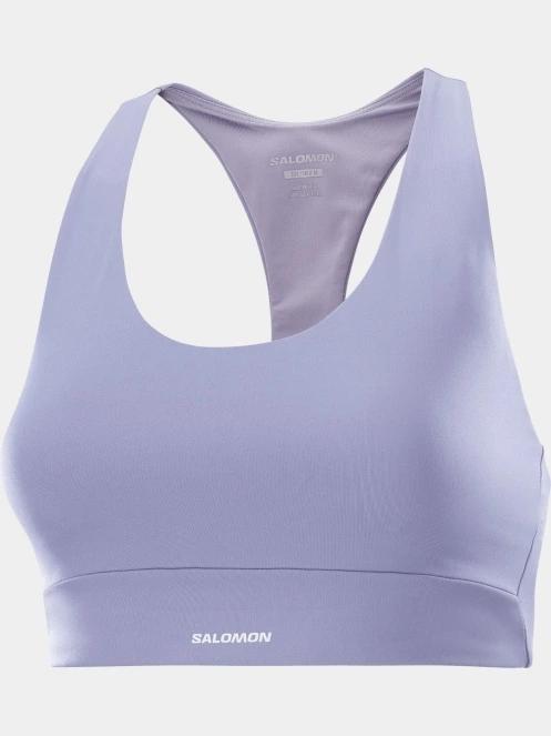 Salomon Shakeout Core női sportmelltartó lila színben 4