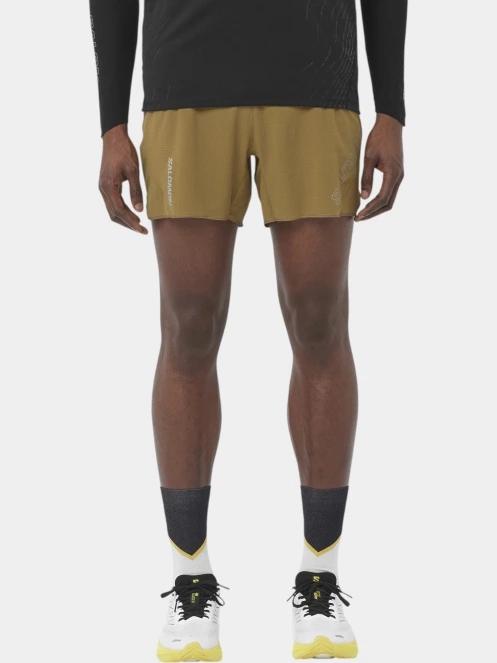 Salomon Sense Aero 5'' Shorts M férfi sport rövidnadrág oliva színben 2